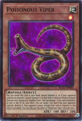Poisonous Viper - BLGG-EN030 - Ultra Rare 1st Edition