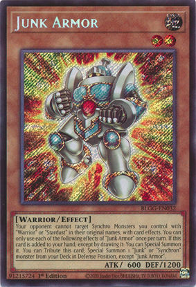 Junk Armor - BLGG-EN032 - Secret Rare 1st Edition