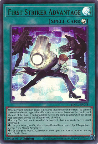 First Striker Advantage - BLGG-EN048 - Ultra Rare 1st Edition