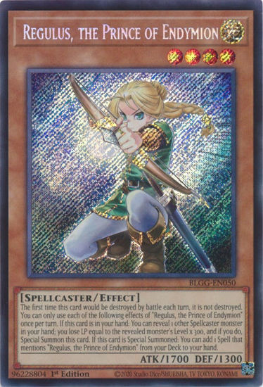 Regulus, the Prince of Endymion - BLGG-EN050 - Secret Rare 1st Edition