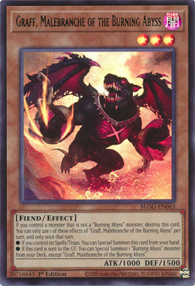 Graff, Malebranche of the Burning Abyss - BLGG-EN063 - Ultra Rare 1st Edition