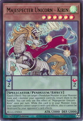 Majespecter Unicorn - Kirin - BLGG-EN065 - Ultra Rare 1st Edition