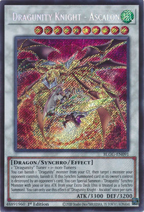 Dragunity Knight - Ascalon - BLGG-EN091 - Secret Rare 1st Edition