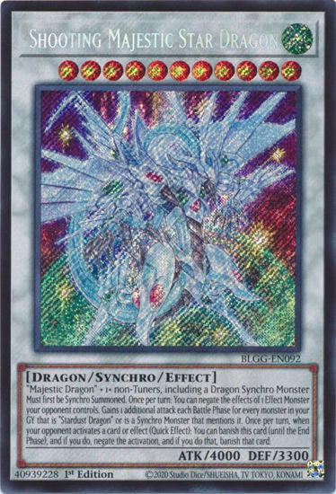 Shooting Majestic Star Dragon - BLGG-EN092 - Secret Rare 1st Edition