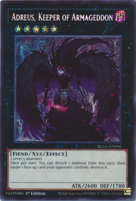Adreus, Keeper of Armageddon - BLGG-EN096 - Secret Rare 1st Edition