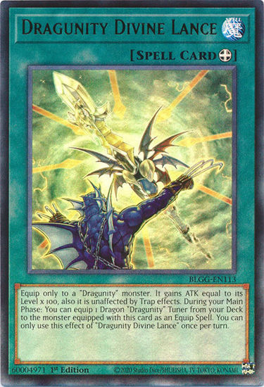Dragunity Divine Lance - BLGG-EN113 - Ultra Rare 1st Edition