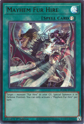 Mayhem Fur Hire - BLGG-EN116 - Ultra Rare 1st Edition
