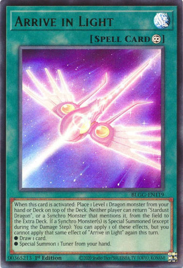 Arrive in Light - BLGG-EN119 - Ultra Rare 1st Edition