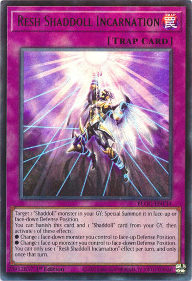 Resh Shaddoll Incarnation - BLGG-EN134 - Ultra Rare 1st Edition