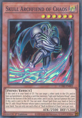 Skull Archfiend of Chaos - CORI-EN002 - Super Rare 1st Edition