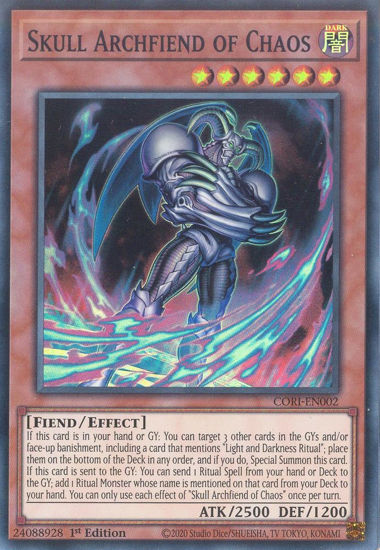 Skull Archfiend of Chaos - CORI-EN002 - Super Rare 1st Edition