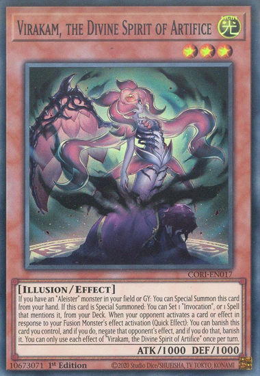 Virakam, the Divine Spirit of Artifice - CORI-EN017 - Super Rare 1st Edition