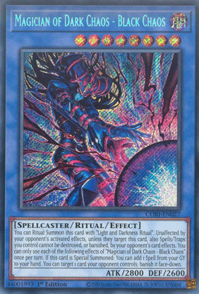 Magician of Dark Chaos - Black Chaos - CORI-EN027 - Secret Rare 1st Edition