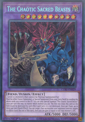 The Chaotic Phantasmal Sacred Beasts - CORI-EN029 - Secret Rare 1st Edition