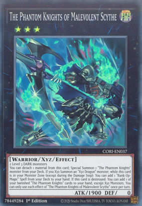 The Phantom Knights of Malevolent Scythe - CORI-EN037 - Super Rare 1st Edition
