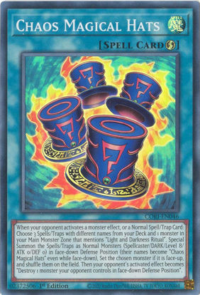 Chaos Magical Hats - CORI-EN046 - Super Rare 1st Edition