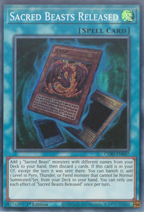 Sacred Beasts Released - CORI-EN047 - Super Rare 1st Edition