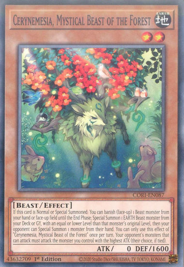 Cerynemesia, Mystical Beast of the Forest - CORI-EN087 - Common 1st Edition