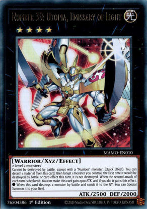 Number 39: Utopia, Emissary of Light - MAMO-EN010 - Ultra Rare 1st Edition