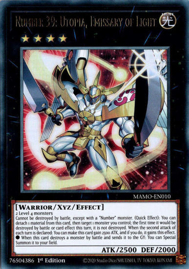 Number 39: Utopia, Emissary of Light - MAMO-EN010 - Ultra Rare 1st Edition