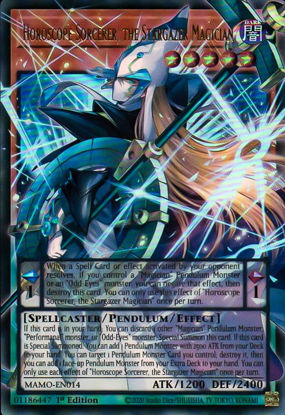 Horoscope Sorcerer, the Stargazer Magician - MAMO-EN014 - Extended Art | Ultra Rare 1st Edition