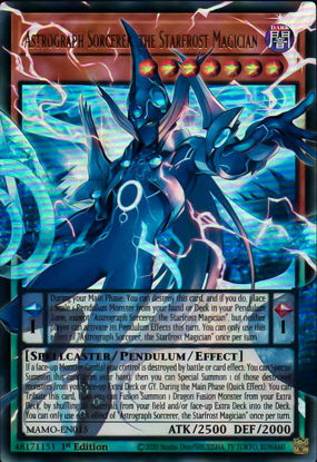 Astrograph Sorcerer, the Starfrost Magician - MAMO-EN015 - Extended Art | Ultra Rare 1st Edition