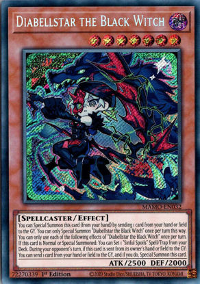 Diabellstar the Black Witch - MAMO-EN032 - Secret Rare 1st Edition