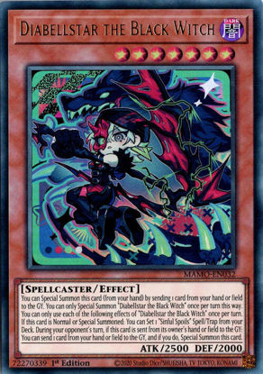 Diabellstar the Black Witch - MAMO-EN032 - Ultra Rare 1st Edition
