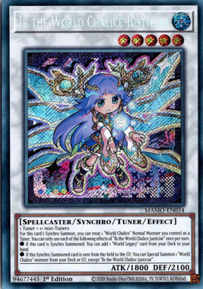 Ib the World Chalice Justiciar - MAMO-EN034 - Secret Rare 1st Edition