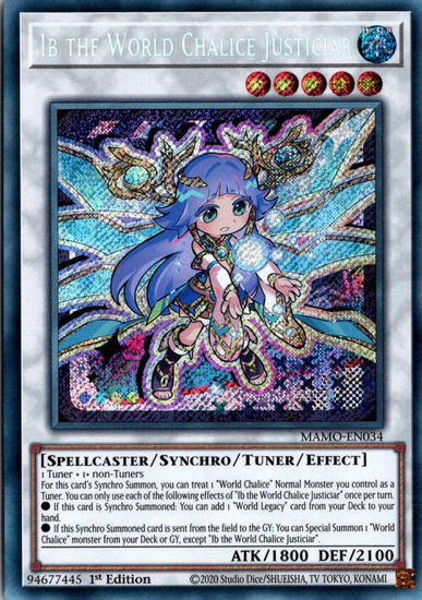 Ib the World Chalice Justiciar - MAMO-EN034 - Secret Rare 1st Edition