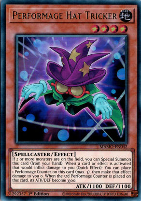 Performage Hat Tricker - MAMO-EN042 - Ultra Rare 1st Edition