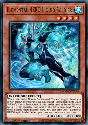 Elemental HERO Liquid Soldier - MAMO-EN047 - Ultra Rare 1st Edition