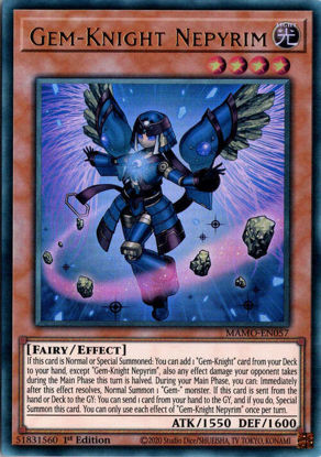 Gem-Knight Nepyrim - MAMO-EN057 - Ultra Rare 1st Edition