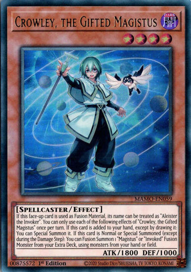 Crowley, the Gifted Magistus - MAMO-EN059 - Ultra Rare 1st Edition