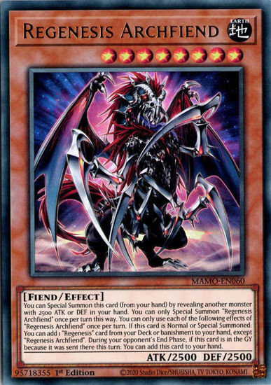 Regenesis Archfiend - MAMO-EN060 - Ultra Rare 1st Edition