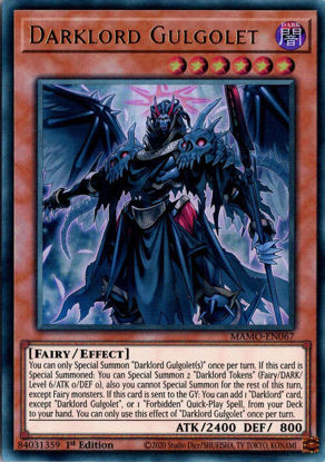 Darklord Gulgolet - MAMO-EN067 - Ultra Rare 1st Edition