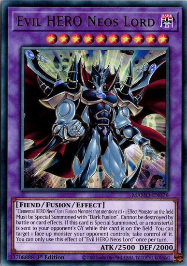 Evil HERO Neos Lord - MAMO-EN076 - Ultra Rare 1st Edition