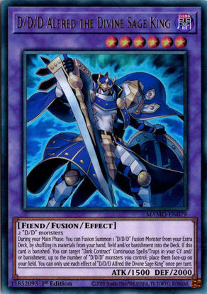 D/D/D Alfred the Divine Sage King - MAMO-EN079 - Ultra Rare 1st Edition