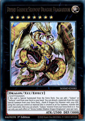 Divine Golden Shadow Dragon Dragluxion - MAMO-EN085 - Ultra Rare 1st Edition