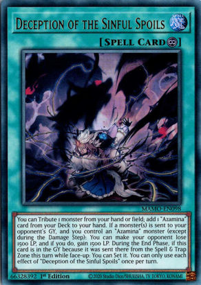 Deception of the Sinful Spoils - MAMO-EN098 - Ultra Rare 1st Edition