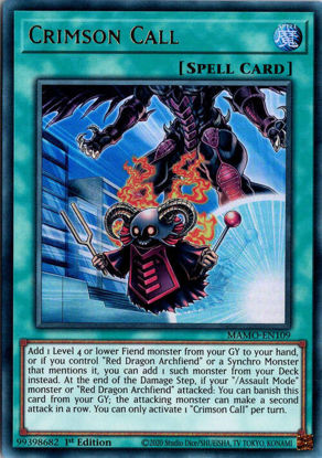 Crimson Call - MAMO-EN109 - Ultra Rare 1st Edition