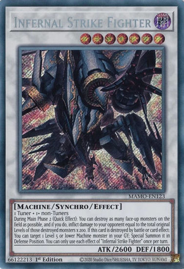 Infernal Strike Fighter - MAMO-EN123 - Secret Rare 1st Edition