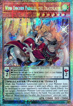 Wind Unicorn Parallel, the Dracoslayer - MAMO-EN125 - Starlight Rare 1st Edition
