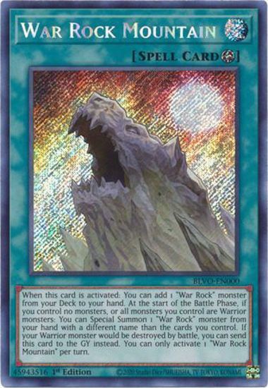 War Rock Mountain - BLVO-EN000 - Secret Rare 1st Edition