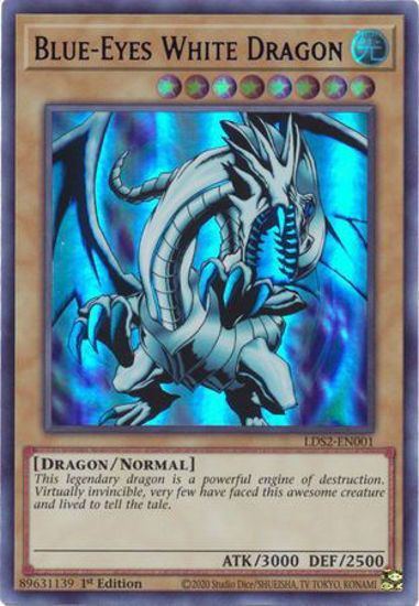 Blue-Eyes White Dragon (Blue) - LDS2-EN001 - Ultra Rare 1st Edition