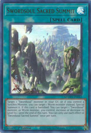 Swordsoul Sacred Summit - MAMA-EN042 - Ultra Rare 1st Edition