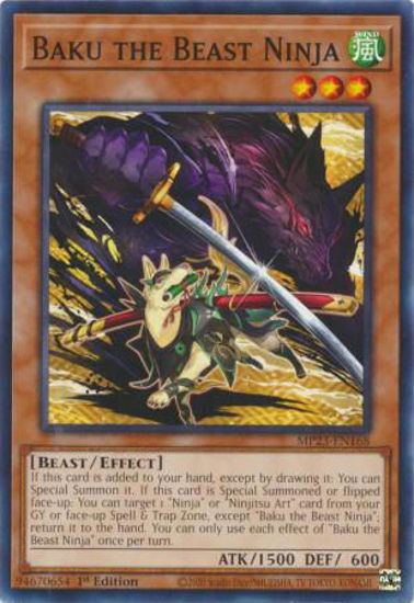 Baku the Beast Ninja - MP23-EN168 - Common 1st Edition