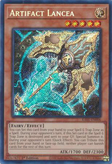 Artifact Lancea - RA01-EN006 - (V.3 - Secret Rare) 1st Edition