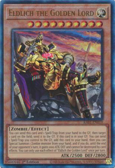 Eldlich the Golden Lord - RA01-EN019 - (V.7 - Ultimate Rare) 1st Edition