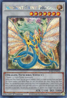 Ancient Fairy Dragon - RA01-EN030 - (V.4 - Platinum Secret Rare) 1st Edition